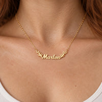 Antler Name Necklace