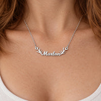 Antler Name Necklace