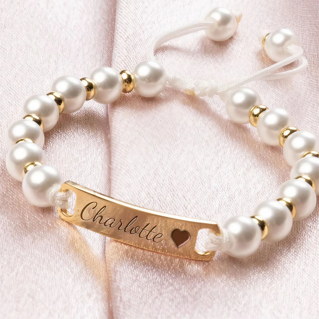Baby Pearl Name Bracelet