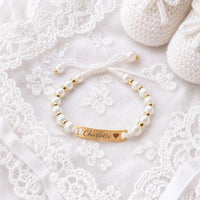 Baby Pearl Name Bracelet
