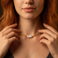 Baroque Pearl Chain Necklace