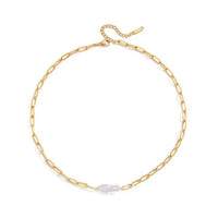 Baroque Pearl Chain Necklace