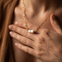 Baroque Pearl Chain Necklace