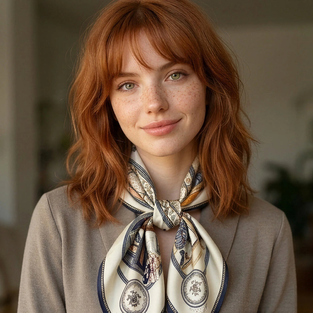 Boutique Print Silk Scarf