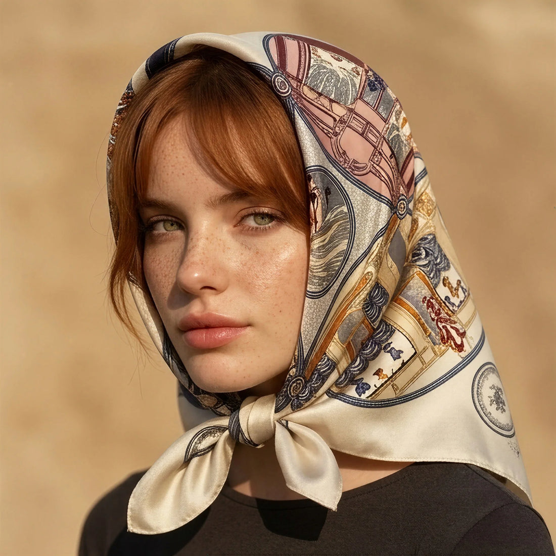 Boutique Print Silk Scarf
