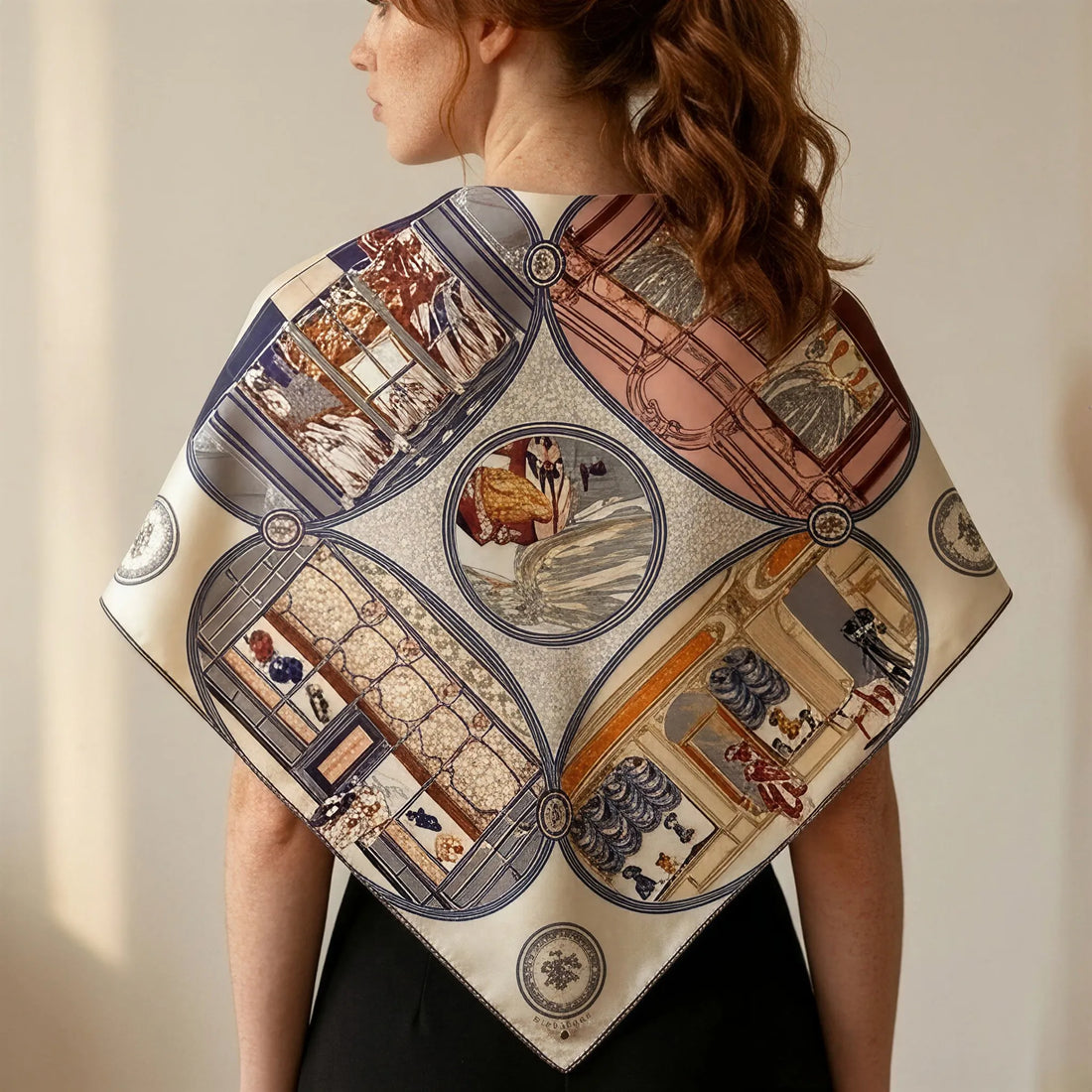 Boutique Print Silk Scarf