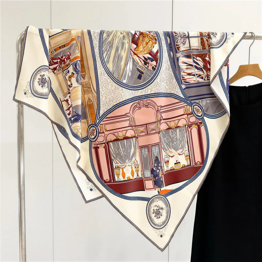 Boutique Print Silk Scarf