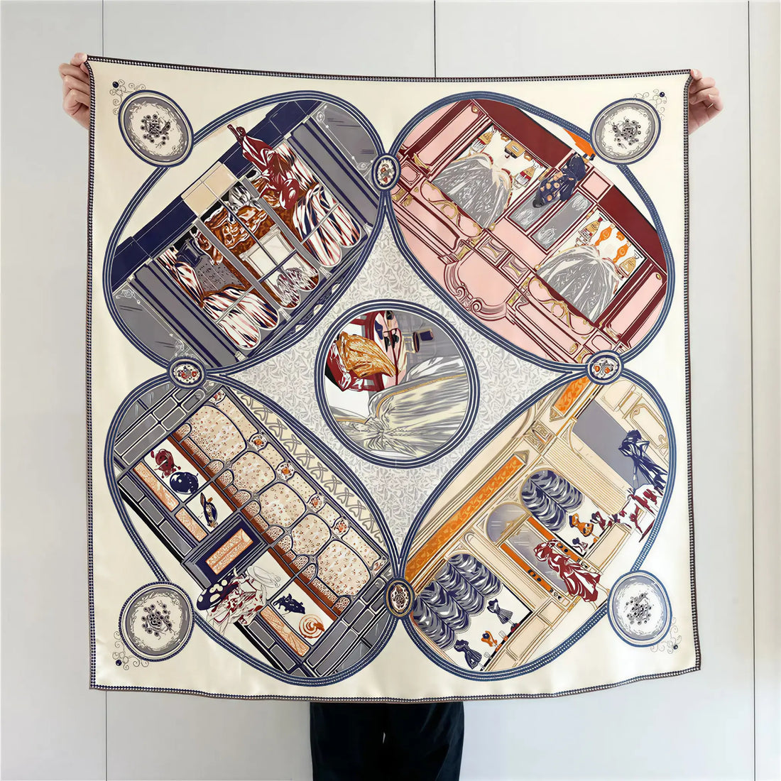 Boutique Print Silk Scarf
