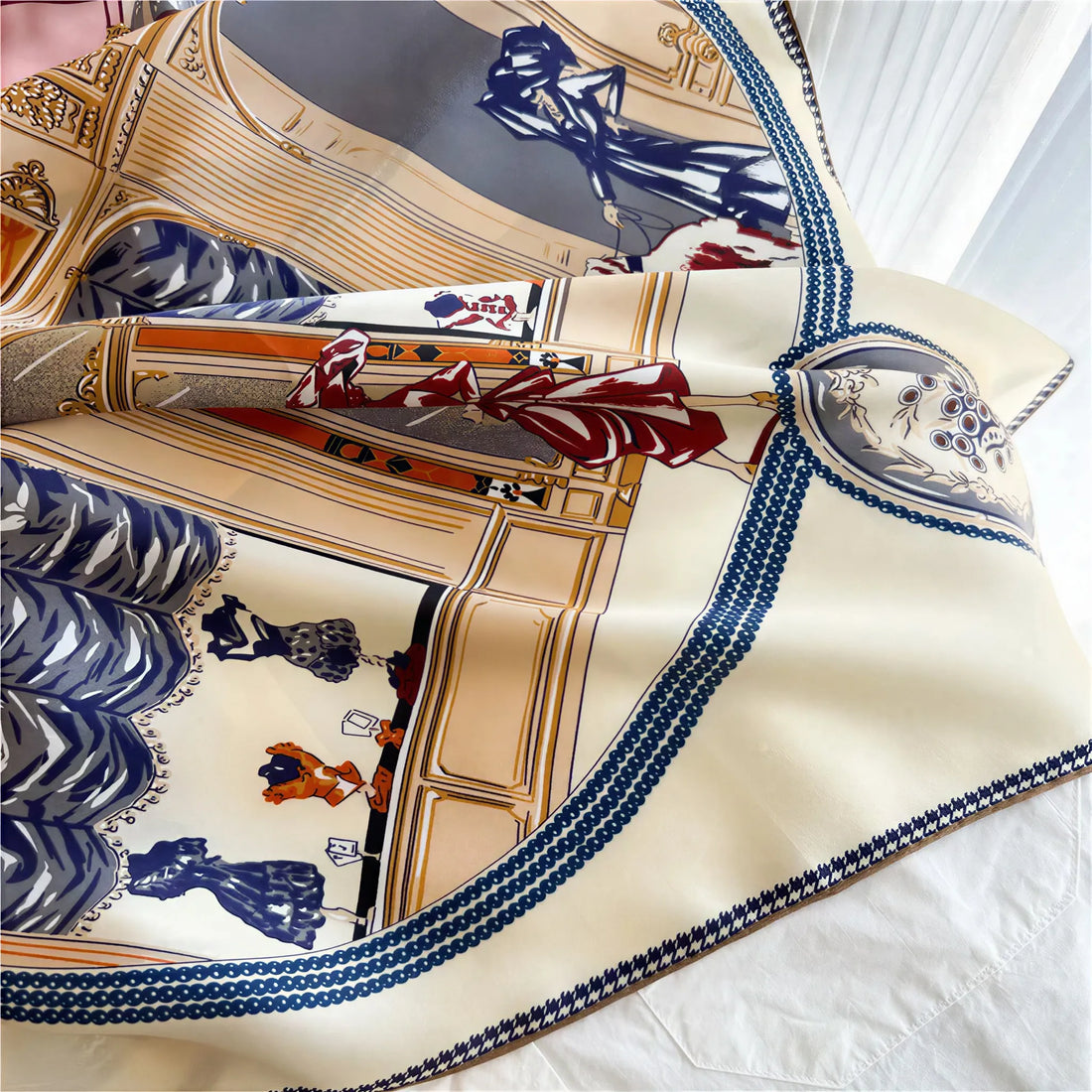 Boutique Print Silk Scarf