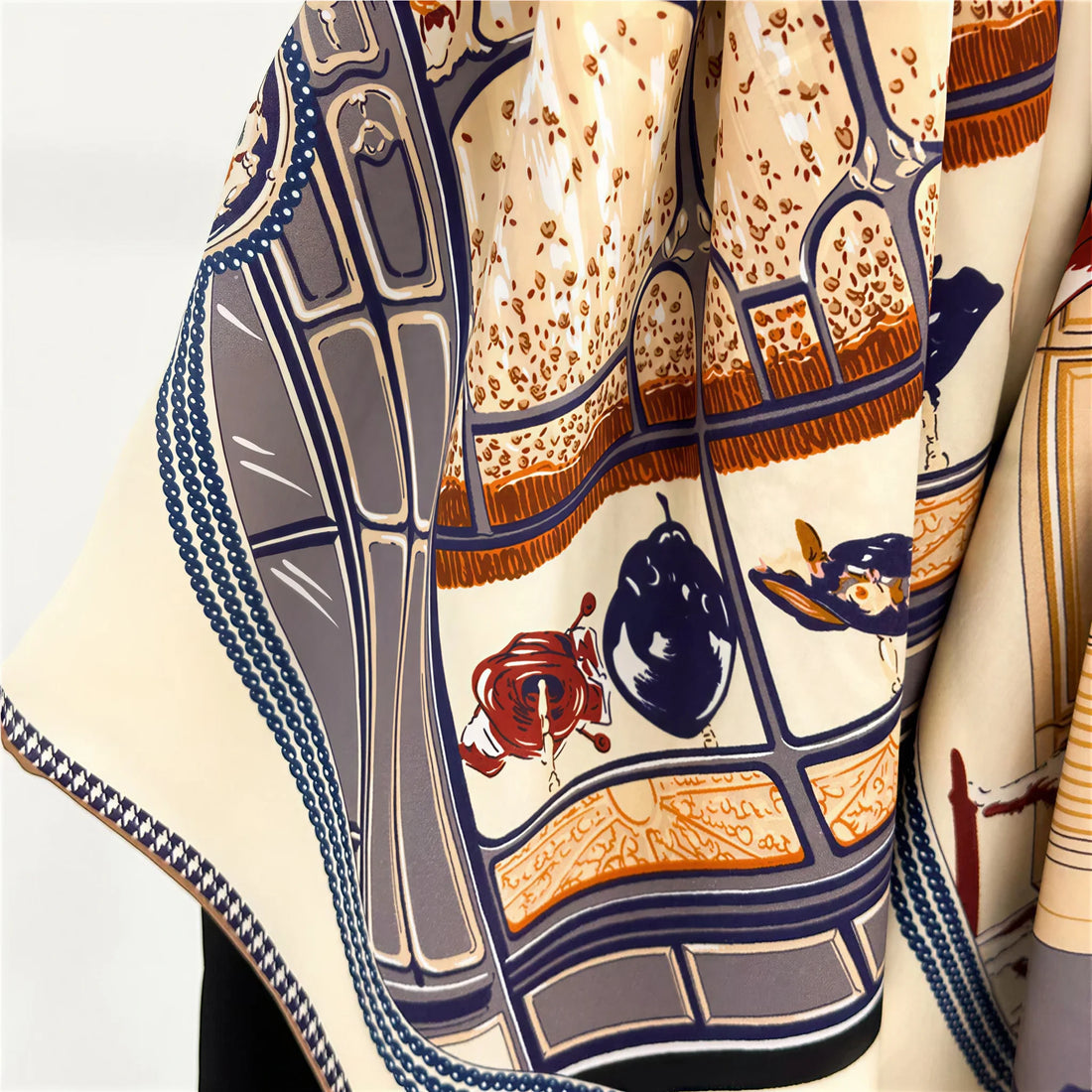 Boutique Print Silk Scarf
