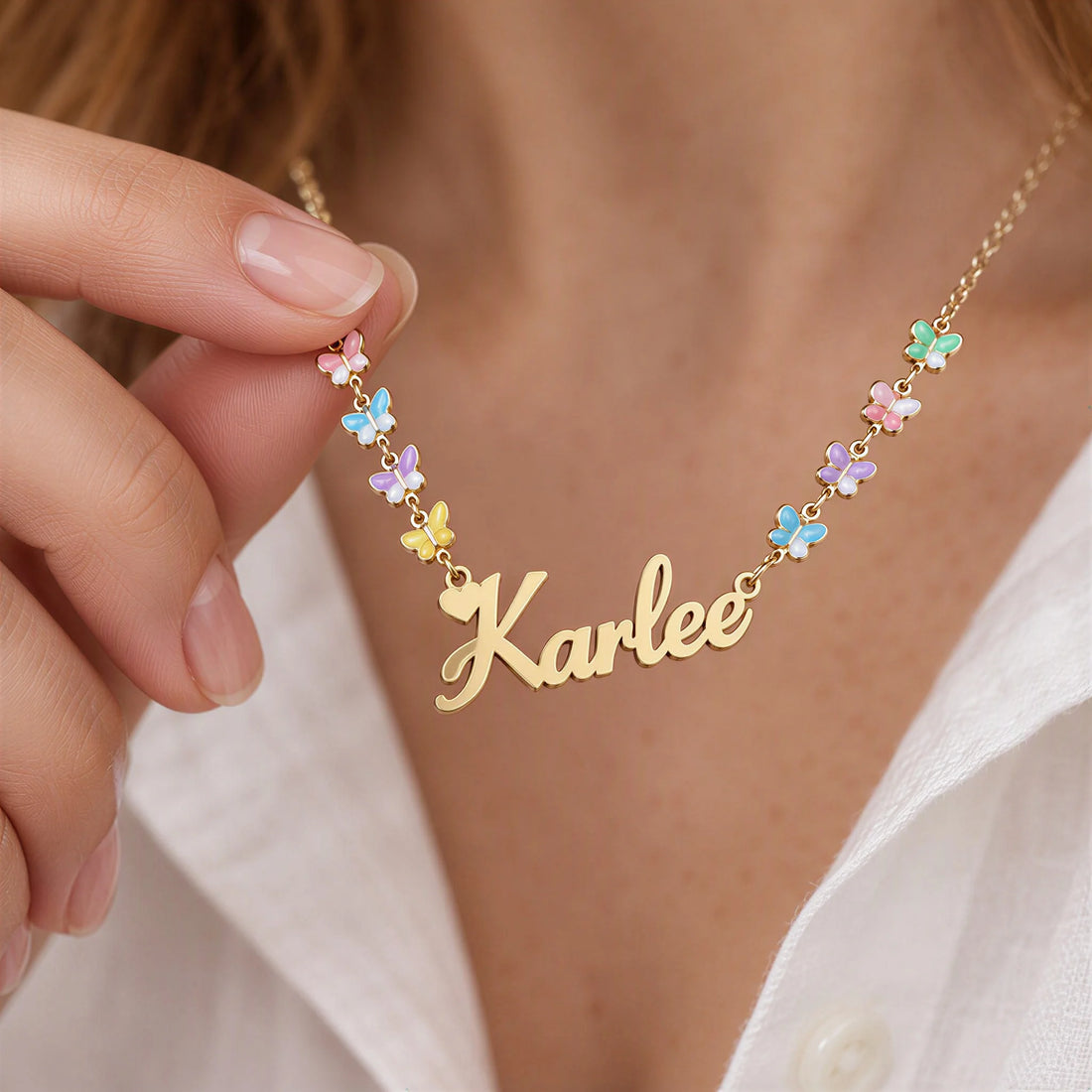 Butterfly Name Necklace
