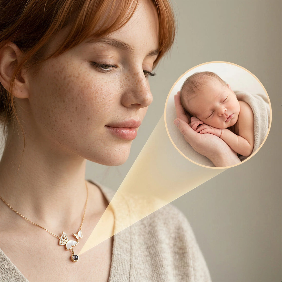 Butterfly Photo Necklace