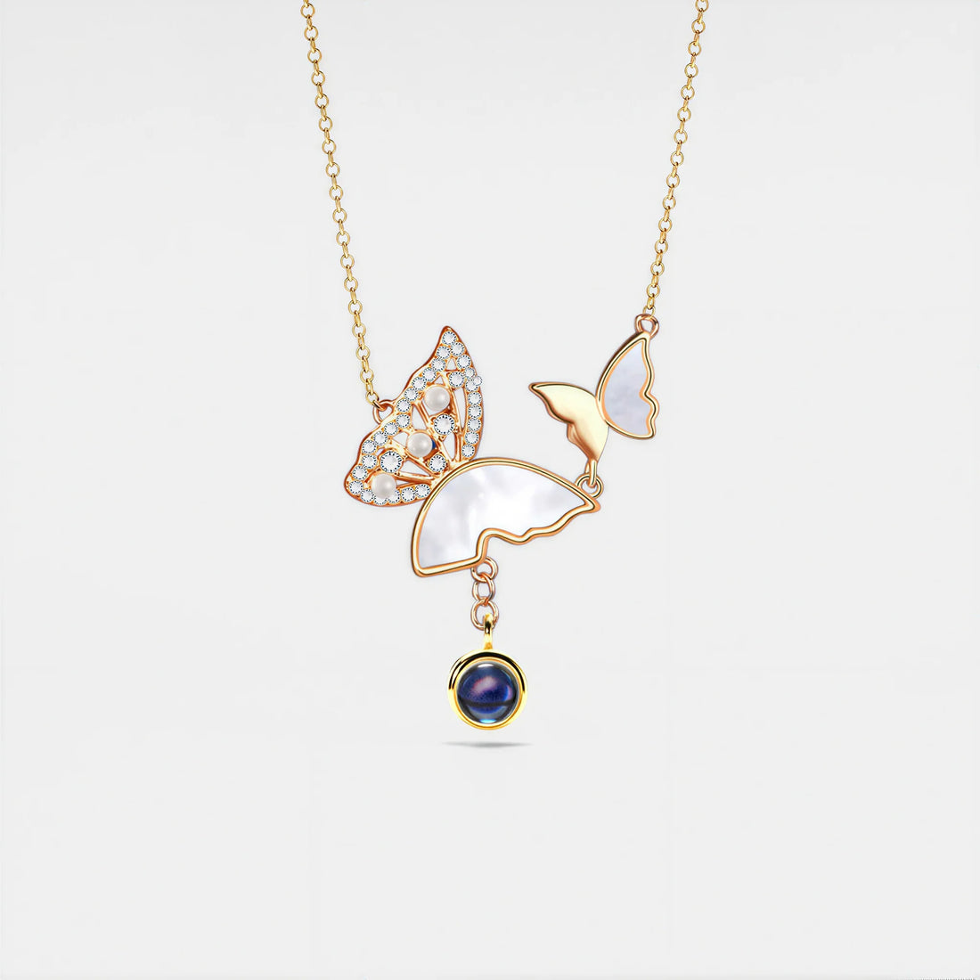 Butterfly Photo Necklace