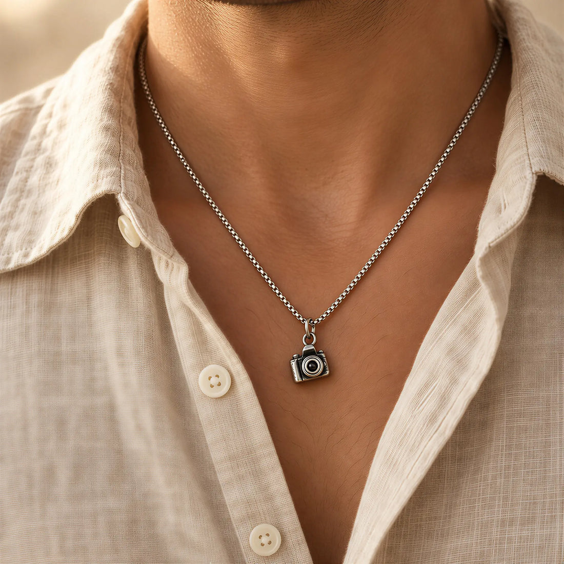 Camera Photo Projection Necklace