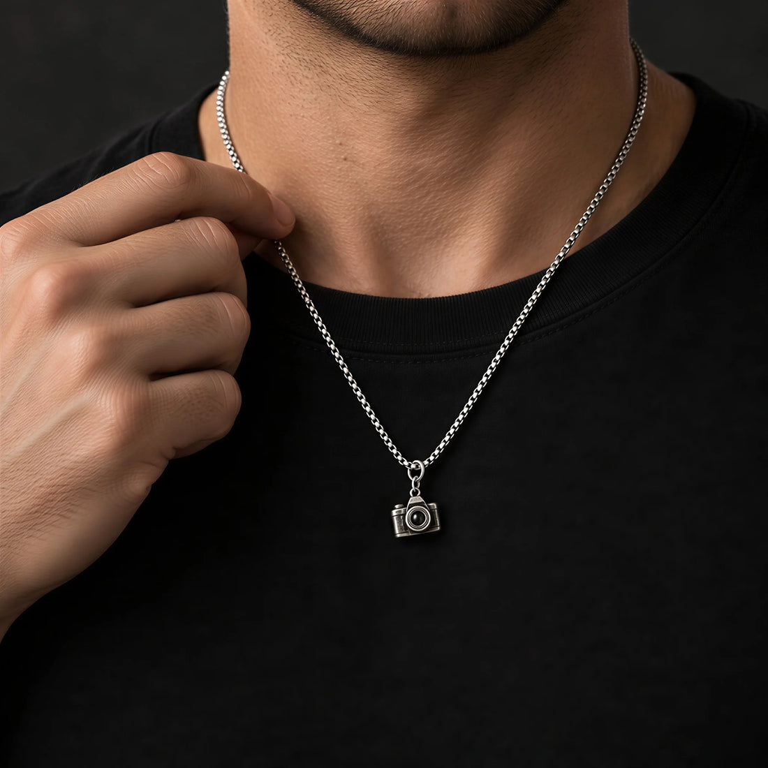 Camera Photo Projection Necklace