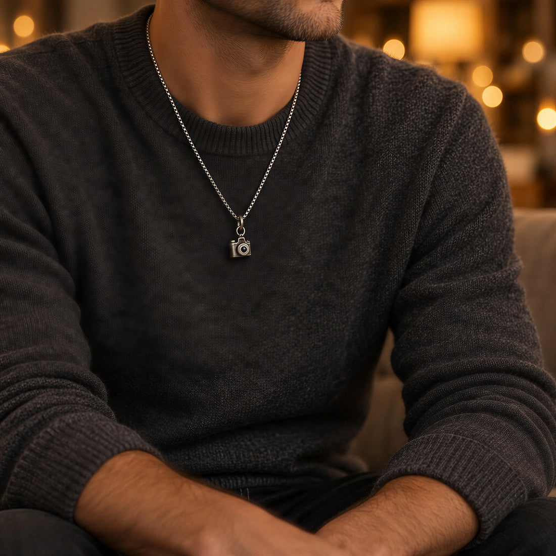 Camera Photo Projection Necklace