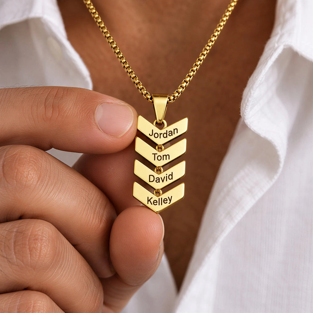Chevron Name Necklace