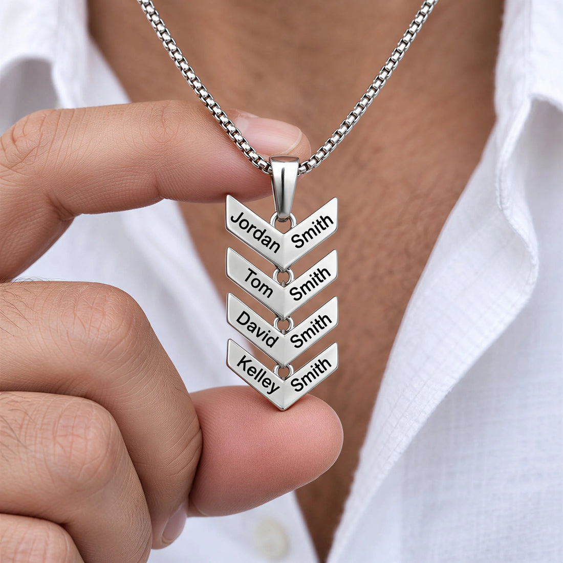 Chevron Name Necklace
