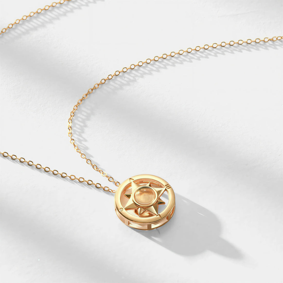 Compass Photo Necklace