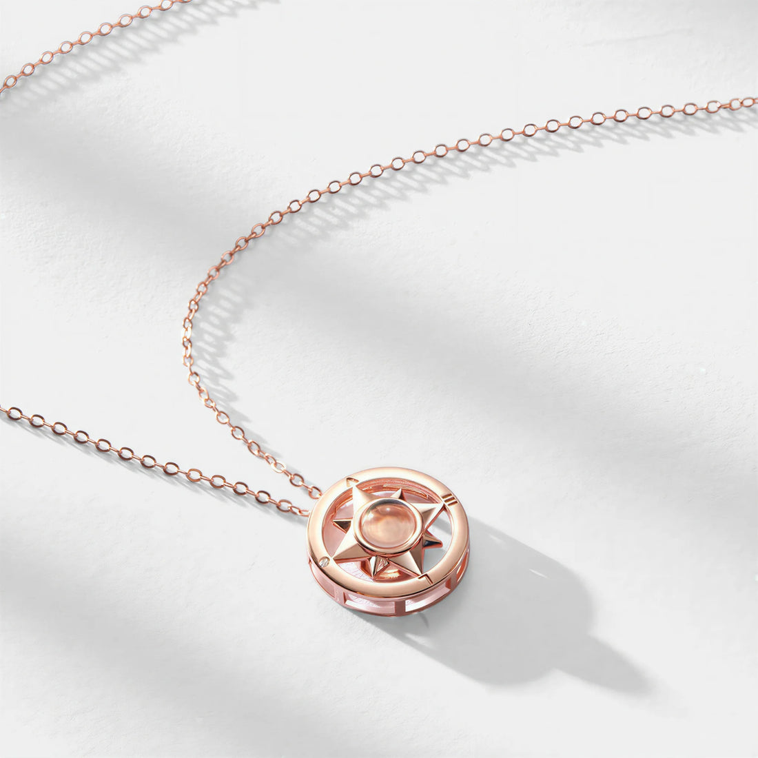 Compass Photo Necklace
