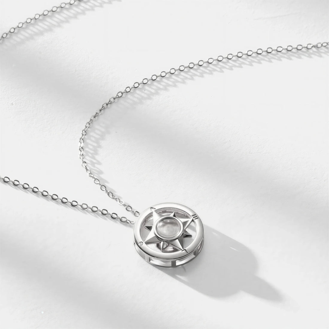 Compass Photo Necklace