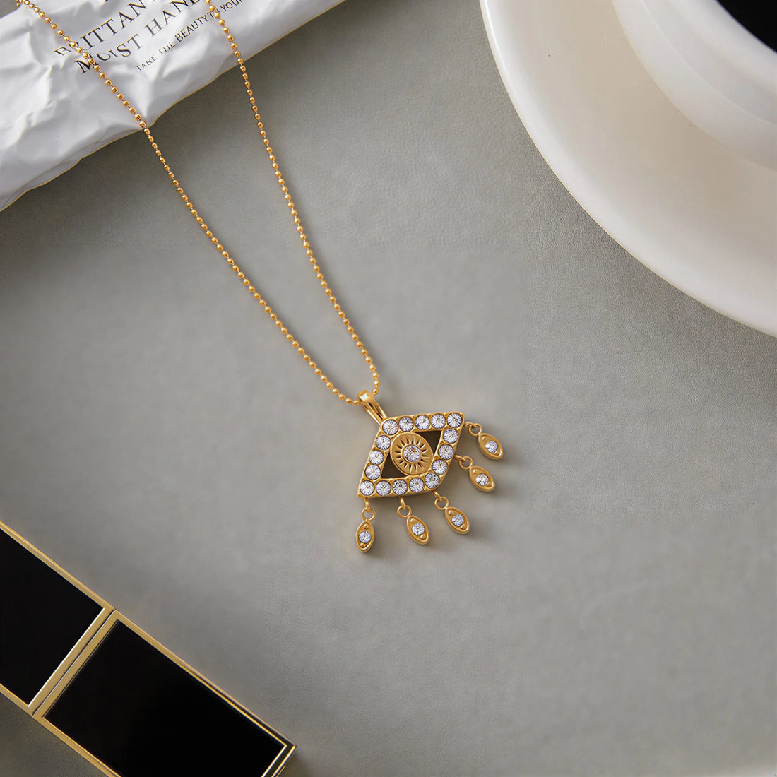 Crystal Evil Eye Necklace