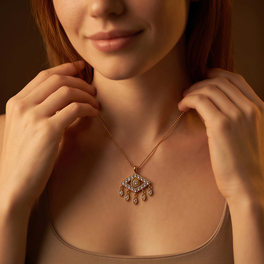 Crystal Evil Eye Necklace