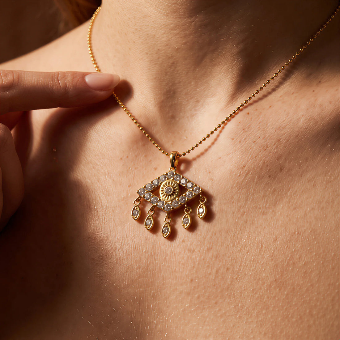 Crystal Evil Eye Necklace