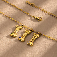 Dog Bone Name Necklace