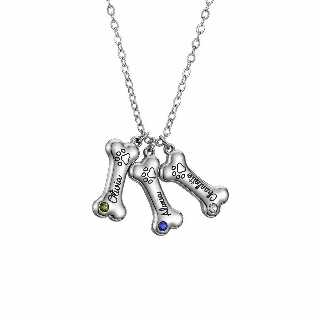 Dog Bone Name Necklace