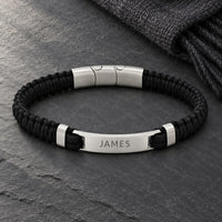 Engraved Rope ID Bracelet