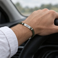 Engraved Rope ID Bracelet