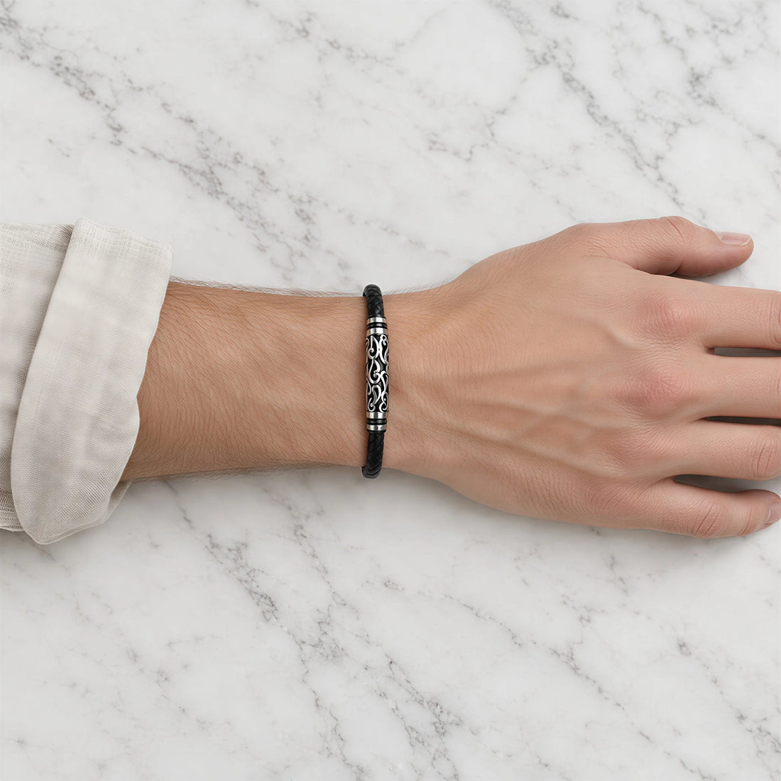 Filigree Leather Bracelet