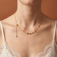 Star Station Chain Necklace with Star Tassel