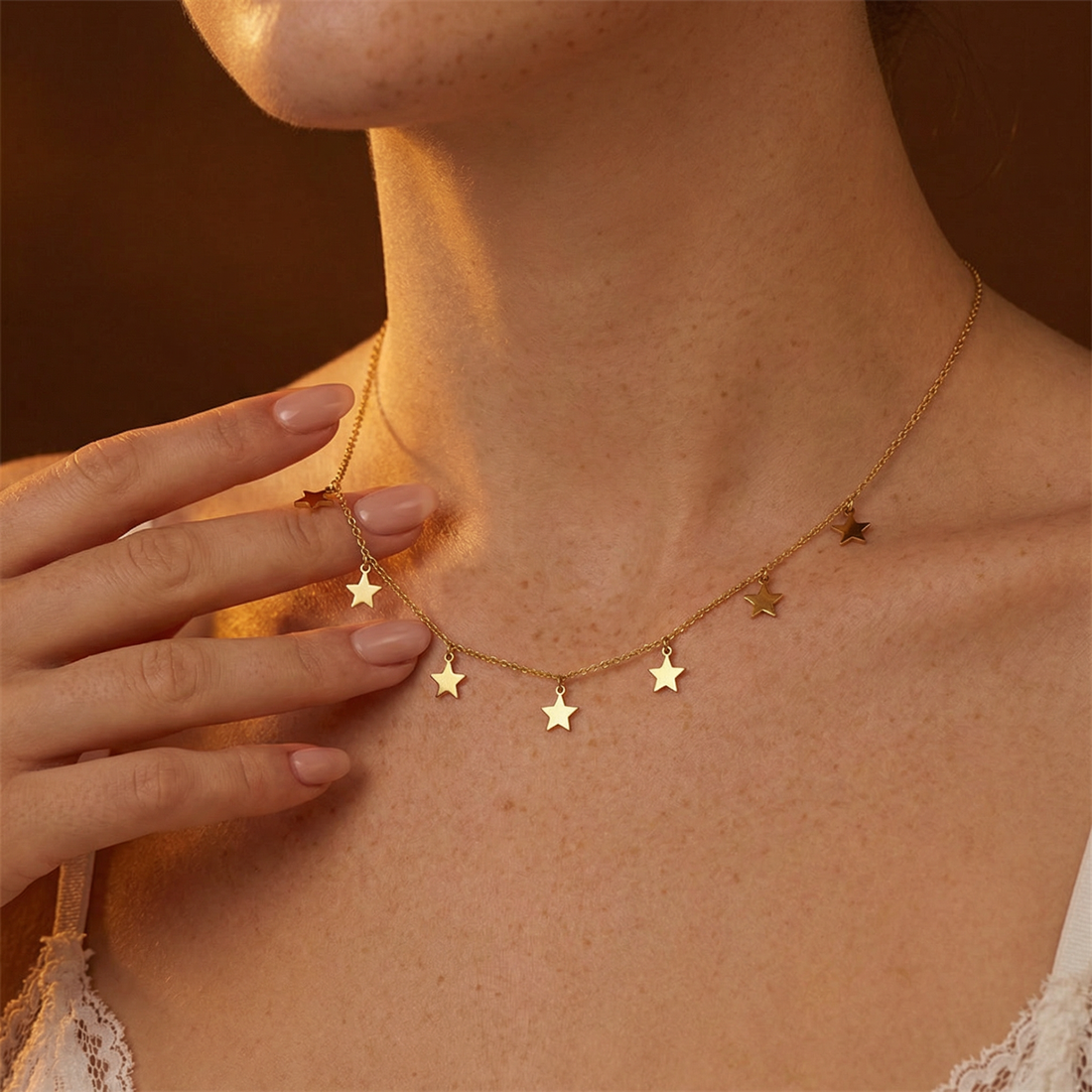 Multi Star Charm Necklace
