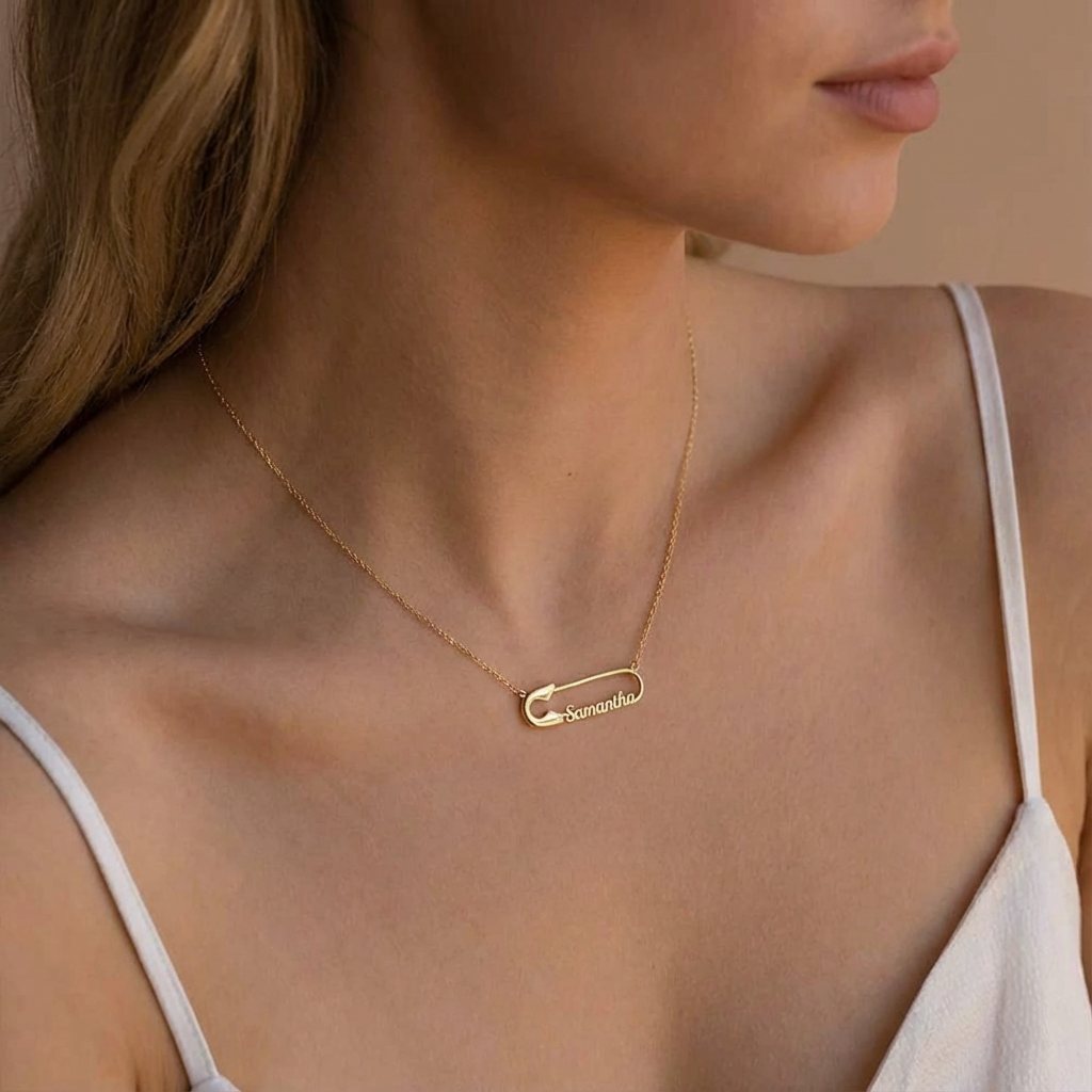 Personalised Necklace With Pin