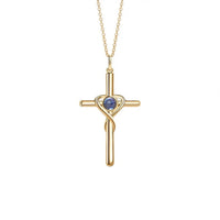 Heart Cross Projection Necklace