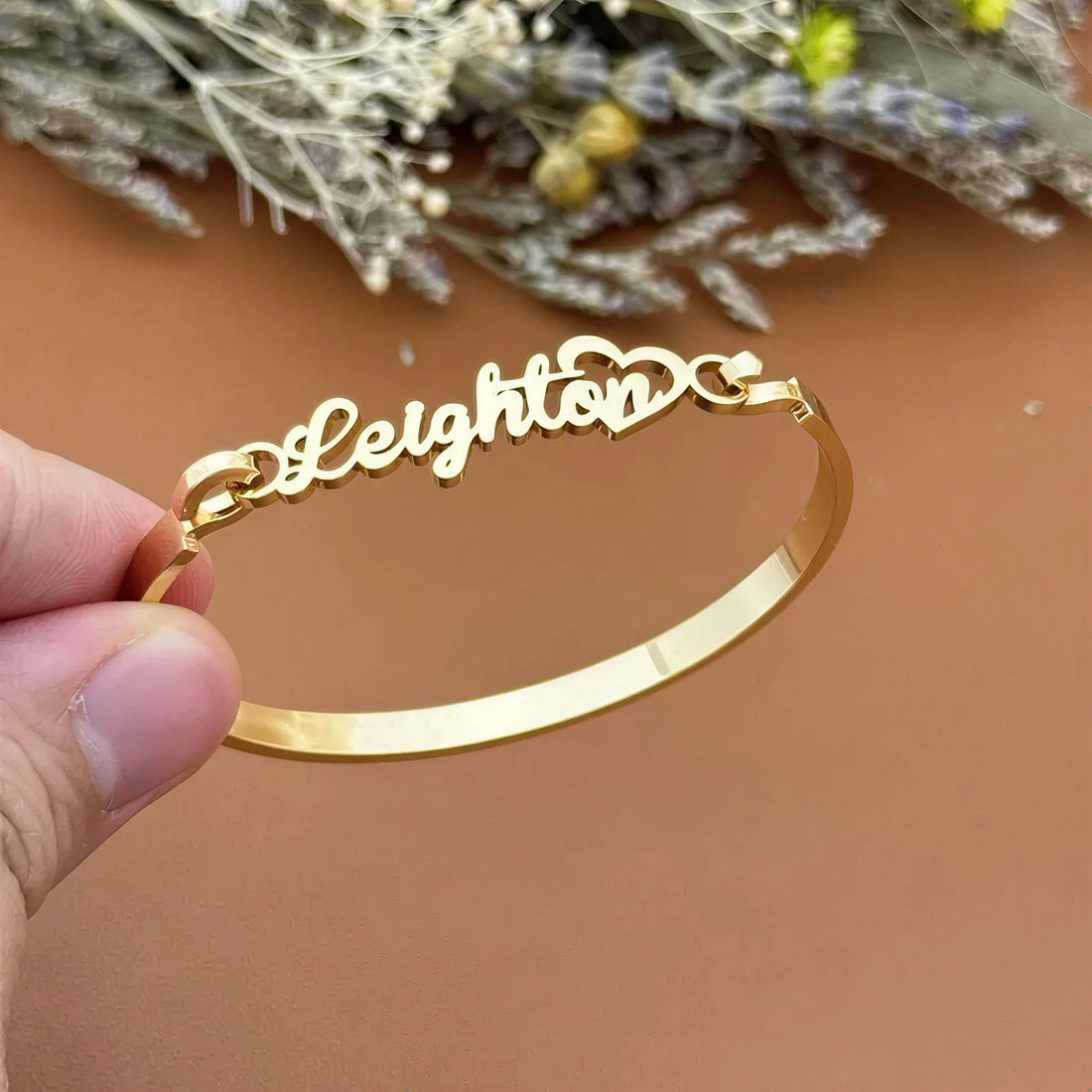 Heart Name Bangle