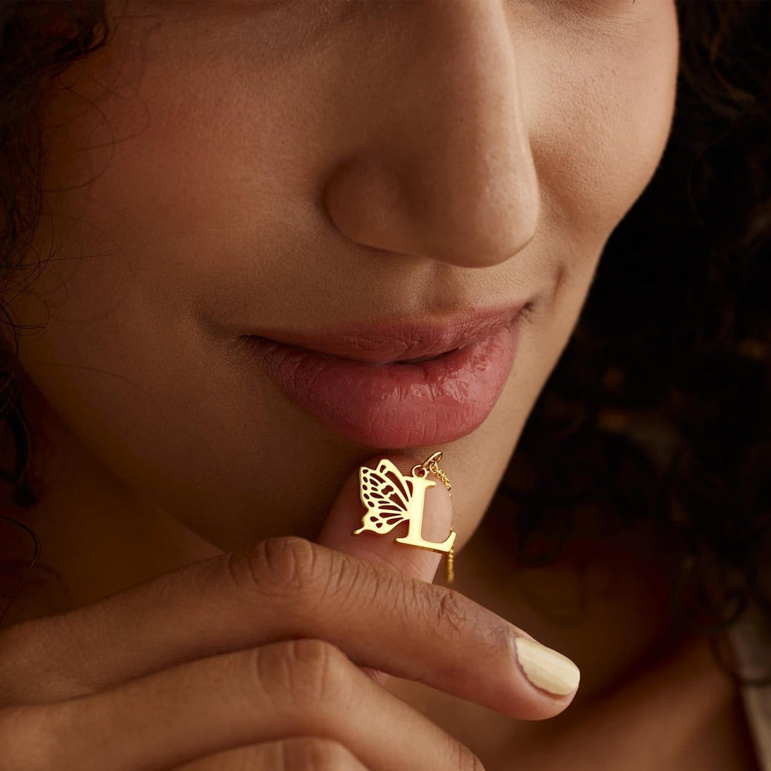 Personalised Butterfly Initial Necklace