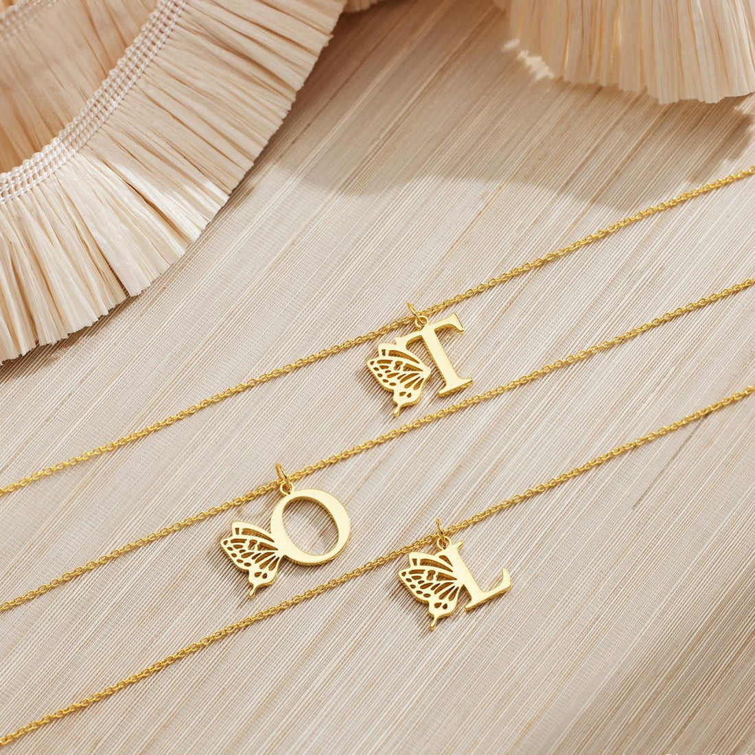 Personalised Butterfly Initial Necklace