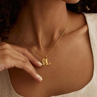 Personalised Butterfly Initial Necklace