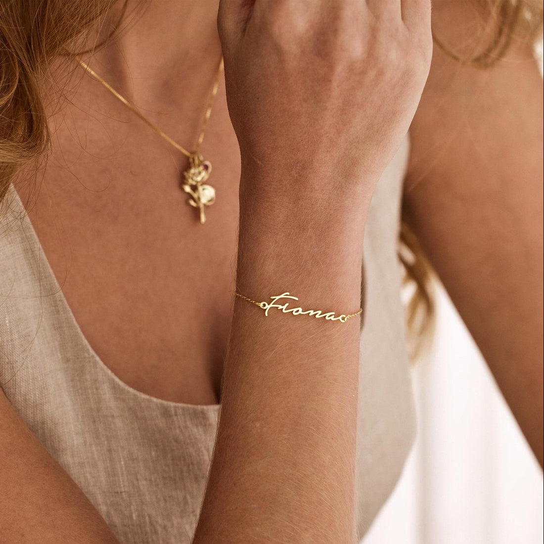 Personalised Cursive Name Bracelet