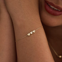 Initial Tiny Heart Charm Bracelet