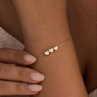 Initial Tiny Heart Charm Bracelet
