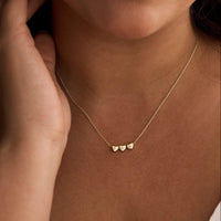 Initial Tiny Heart Charm Necklace