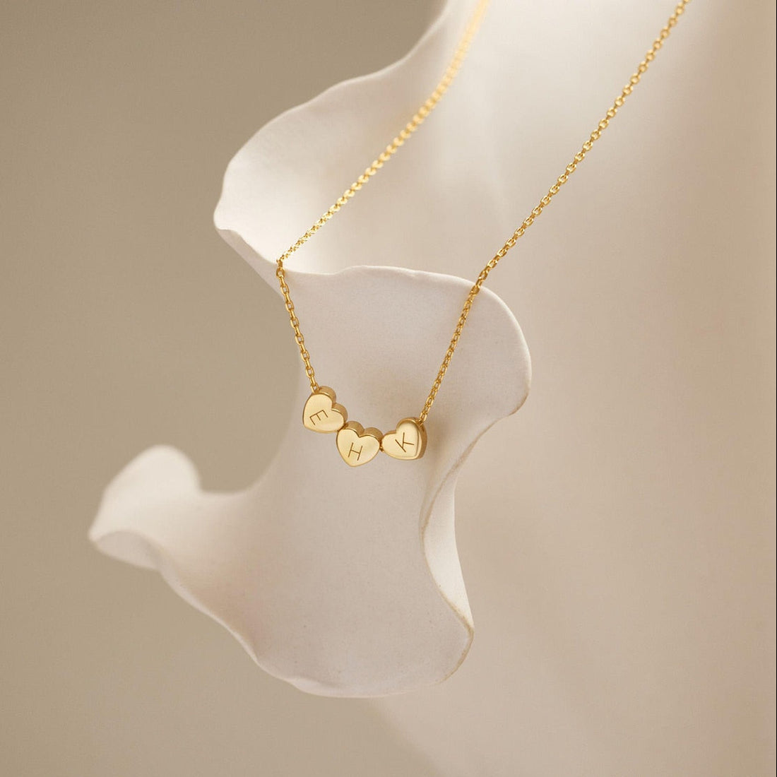 Initial Tiny Heart Charm Necklace