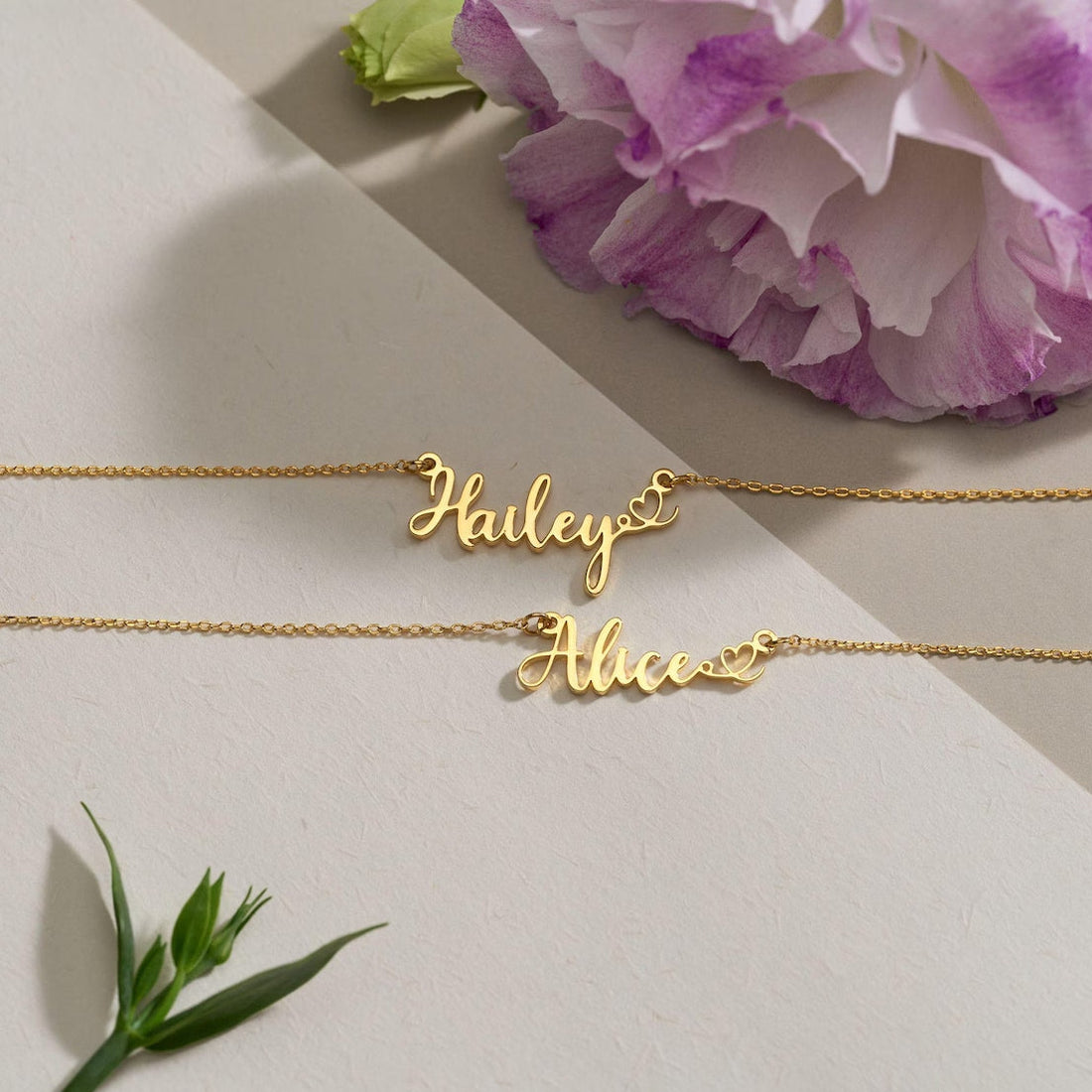 Personalised Name Necklace with Heart