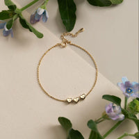 Initial Tiny Heart Charm Bracelet