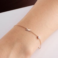 Birthstone Initial Bracelet