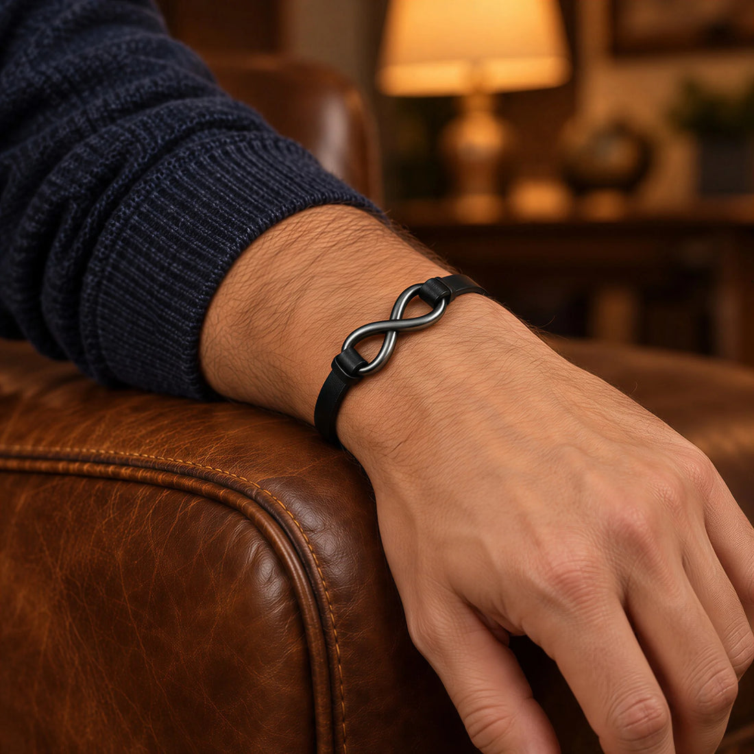 Infinity Leather Bracelet